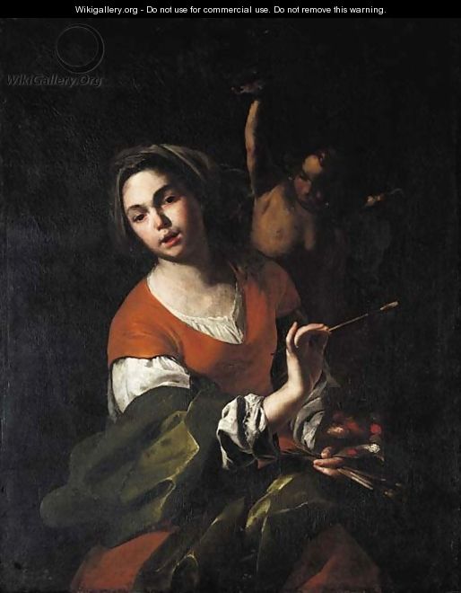 A personification of painting - Bernardo Cavallino