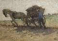 Shellfisher going home - a study - Bernardus Johannes Blommers