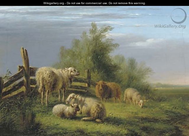 Sheep in a pasture - Bernardus Gerardus Ten Berge