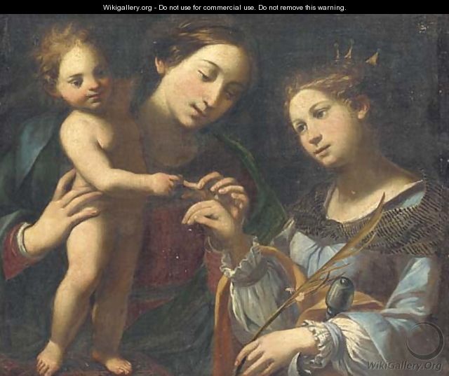 The Mystic Marriage of Saint Catherine - Bolognese School