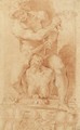 A young man subduing a harpy, after Ludovico Carracci - Bolognese School