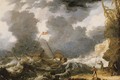 Ships foundering off a rocky coast - Bonaventura, the Elder Peeters
