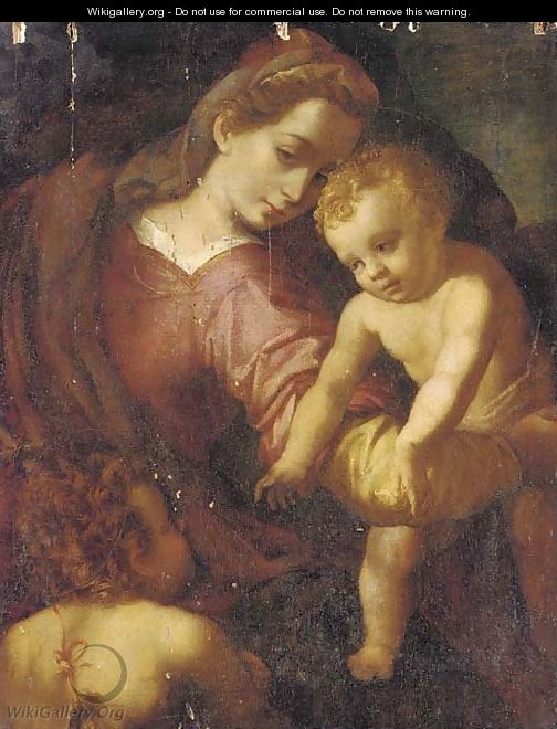 The Madonna and Child with the Infant Saint John the Baptist 2 - Florentine School