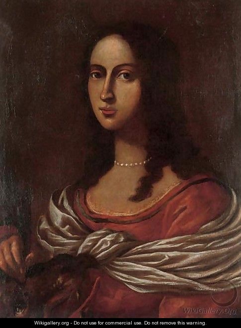 Portrait of a lady as Saint Margaret of Antioch - Florentine School