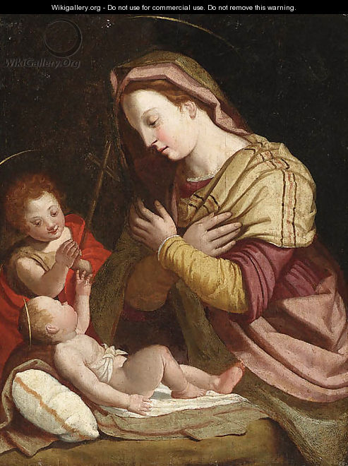 The Madonna and Child with the Infant Saint John the Baptist - Florentine School