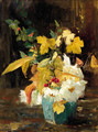 Autumn flowers in a ginger jar - Floris Arntzenius