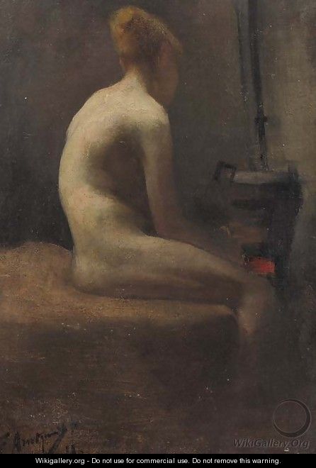 A seated nude - Floris Arntzenius
