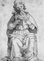 A seated figure reading a book - Florentine School