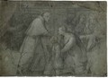 A Saint Restoring The Sight Of A Kneeling Child Design For A Compartment Of A Cupola - Florentine School