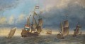The departure of the Dutch fleet - (after) Abraham Storck