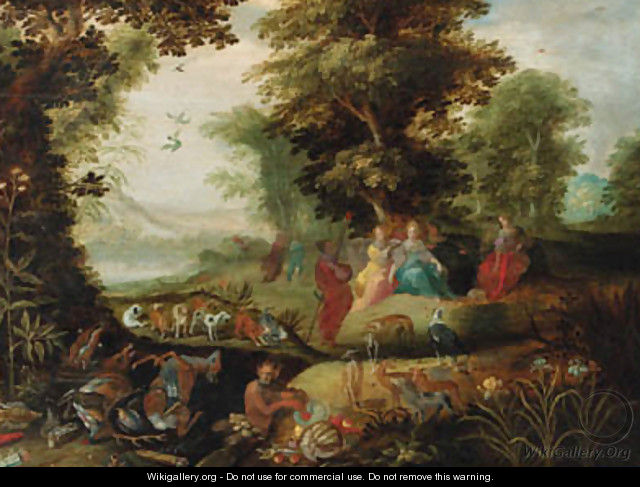 Diana and her nymphs resting after the chase - (after) Abraham Govaerts