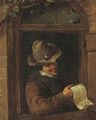 A young man at a niche - (after) Adriaen Jansz. Van Ostade