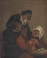 Peasants making merry in a tavern - (after) Adriaen Jansz. Van Ostade