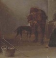 A peasant with his dog - (after) Adriaen Brouwer