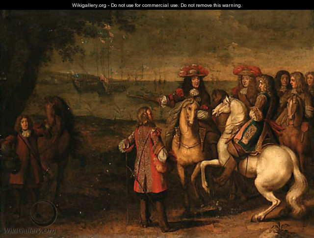 King Charles II and the Duke of York - (after) Adam Frans Van Der Meulen