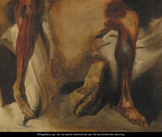 A severed Hand and two corchs of a Leg - Eugene Delacroix