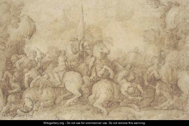 A cavalry battle - Ferrau Fenzoni