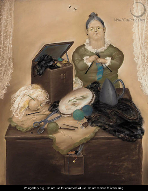 El cuarto de costura - Fernando Botero