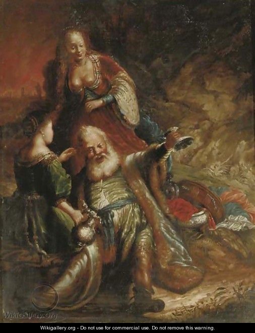 Lot and his Daughters - Flemish School