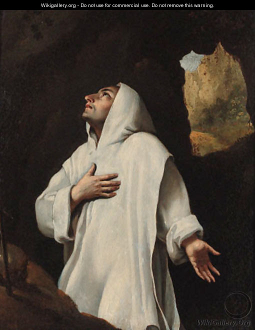 A Carthusian monk in ecstasy - Flemish School