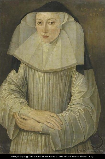 A nun in a habit - Flemish School