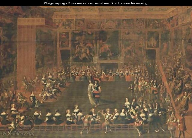 The opening of a Ball in a palatial Assembly Room - Flemish School