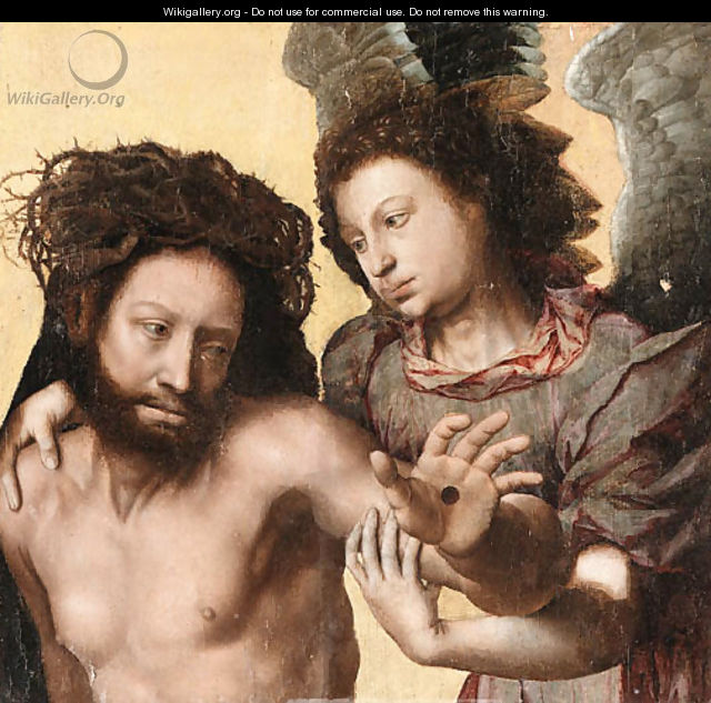 The Risen Christ with an Angel - Flemish School