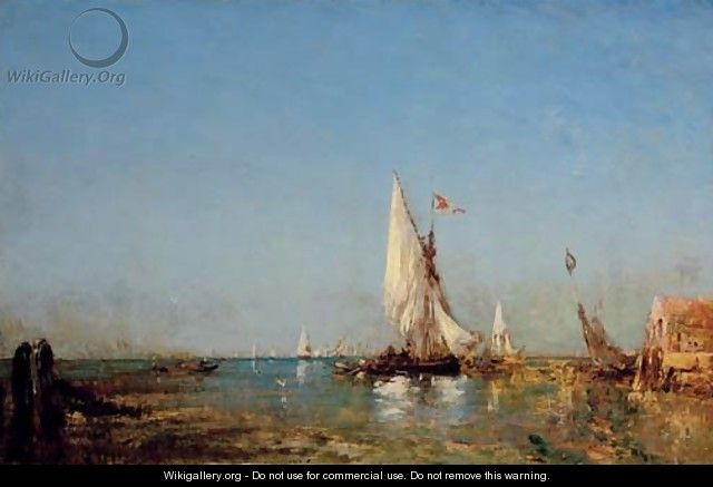Venise, voilier sur la Lagune (Sailing boat on the lagoon, Venice) - Felix Ziem
