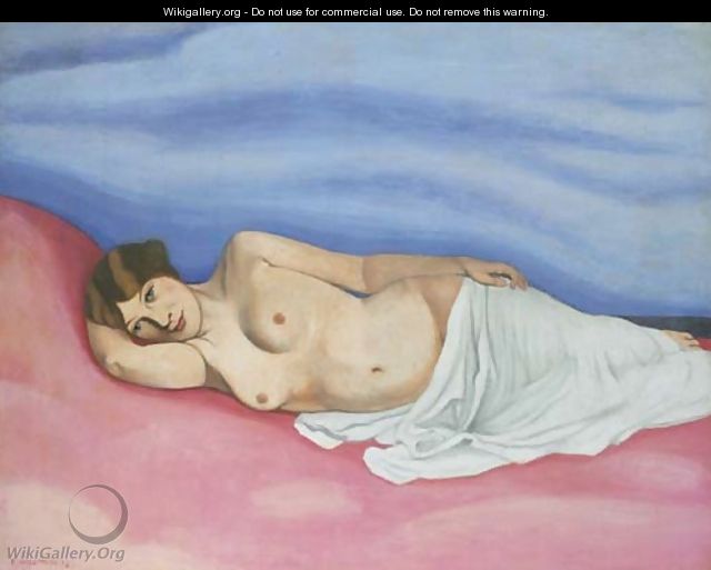 Femme nue couchee - Felix Edouard Vallotton