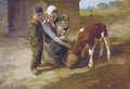 Feeding the little calf - Fedor Van Kregten