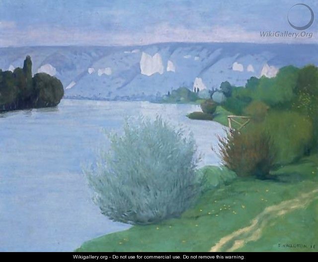 La Seine pres des Andelys - Felix Edouard Vallotton