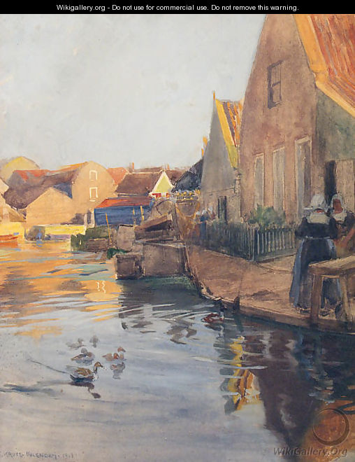 A Dutch Town On A Canal - Ferdinand Kruis