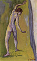 Weiblicher Akt am Abgrund (Folie de l'abame), um 1909 - Ferdinand Hodler