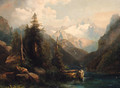 An Alpine Landscape in the Dachstein region - Ferdinand Georg Waldmuller