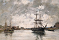 Pont sur la Touques (Bridge over the Toques) - Eugène Boudin