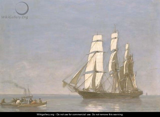 Marine, voiliers en mer - Eugène Boudin