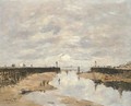 Les jetees, maree basse, Trouville - Eugène Boudin