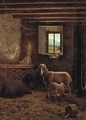 Sheep in a barn - Eugene Meeks