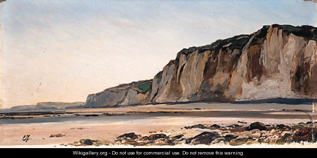 A Coastal Landscape, a sketch - Eugène Isabey