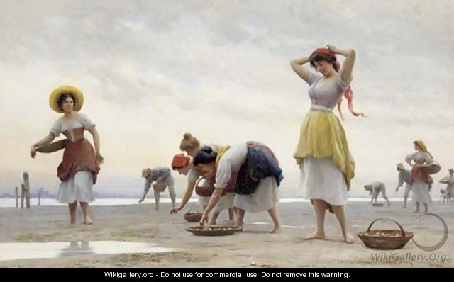 The Mussel Gatherers - Eugene de Blaas