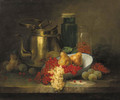 Still life with a copper kettle - European School