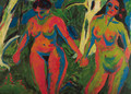 Zwei nackte Frauen im Wald - Ernst Ludwig Kirchner
