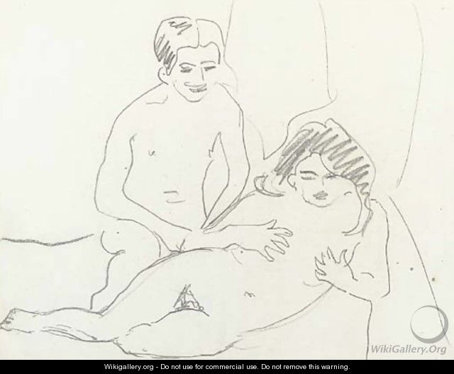 Nacktes Liebespaar - Ernst Ludwig Kirchner