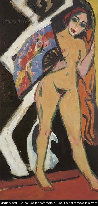 Dodo mit grossem Facher - Ernst Ludwig Kirchner