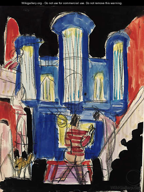 Der Orgelspieler von Spina - Ernst Ludwig Kirchner