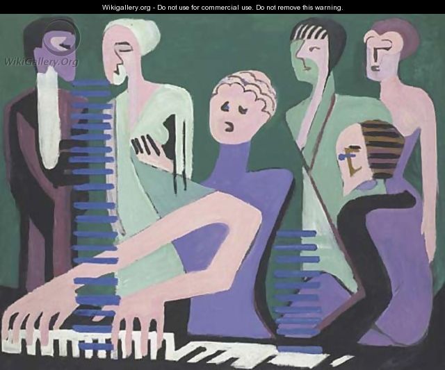 Cantatrice au piano or Pianistin - Ernst Ludwig Kirchner