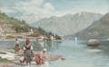 Washerwomen at the edge of an Italian lake - Ettore Ximenes