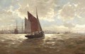 Sailing into the harbour - Erwin Carl Wilhelm Gunther