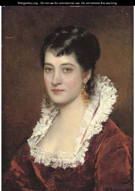 Portrait of a young woman - Eugene de Blaas