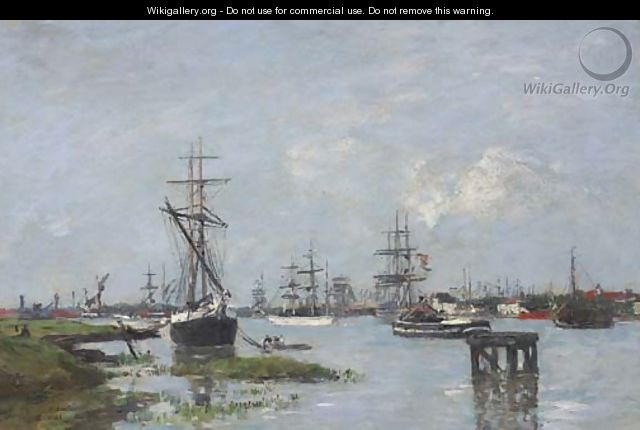 Anvers, Le port 2 - Eugène Boudin